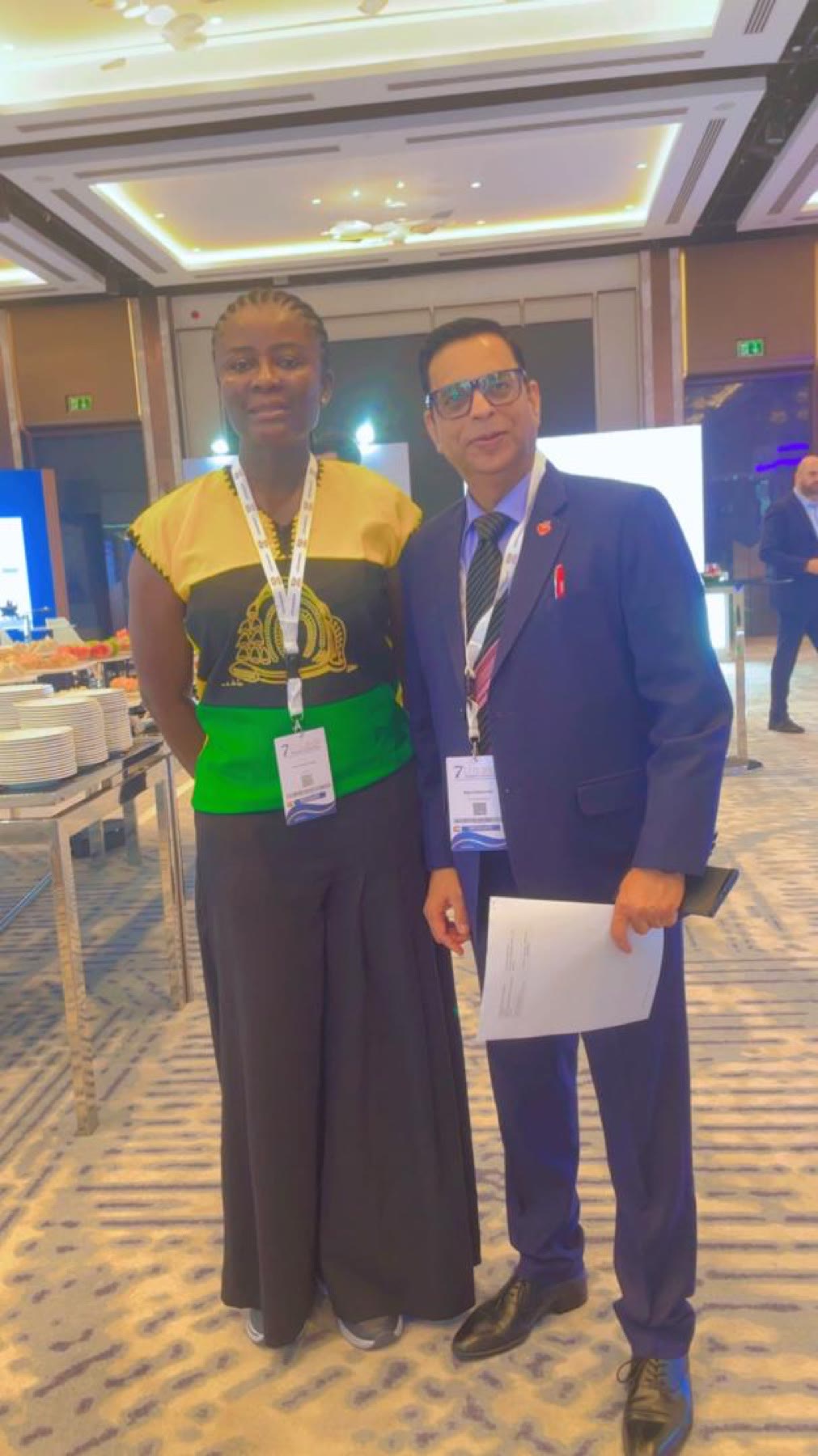 Dr. Kankam networking at the EOS 2026 conference
