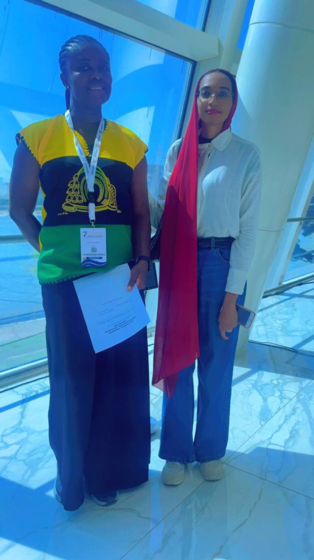 Dr. Kankam in Dubai during the EOS 2026 conference